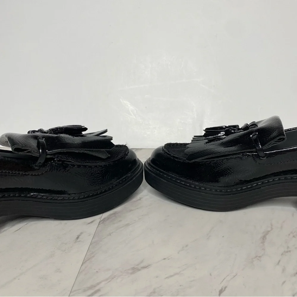 Franco Sarto Kili Black Patent Platform Loafer 6M